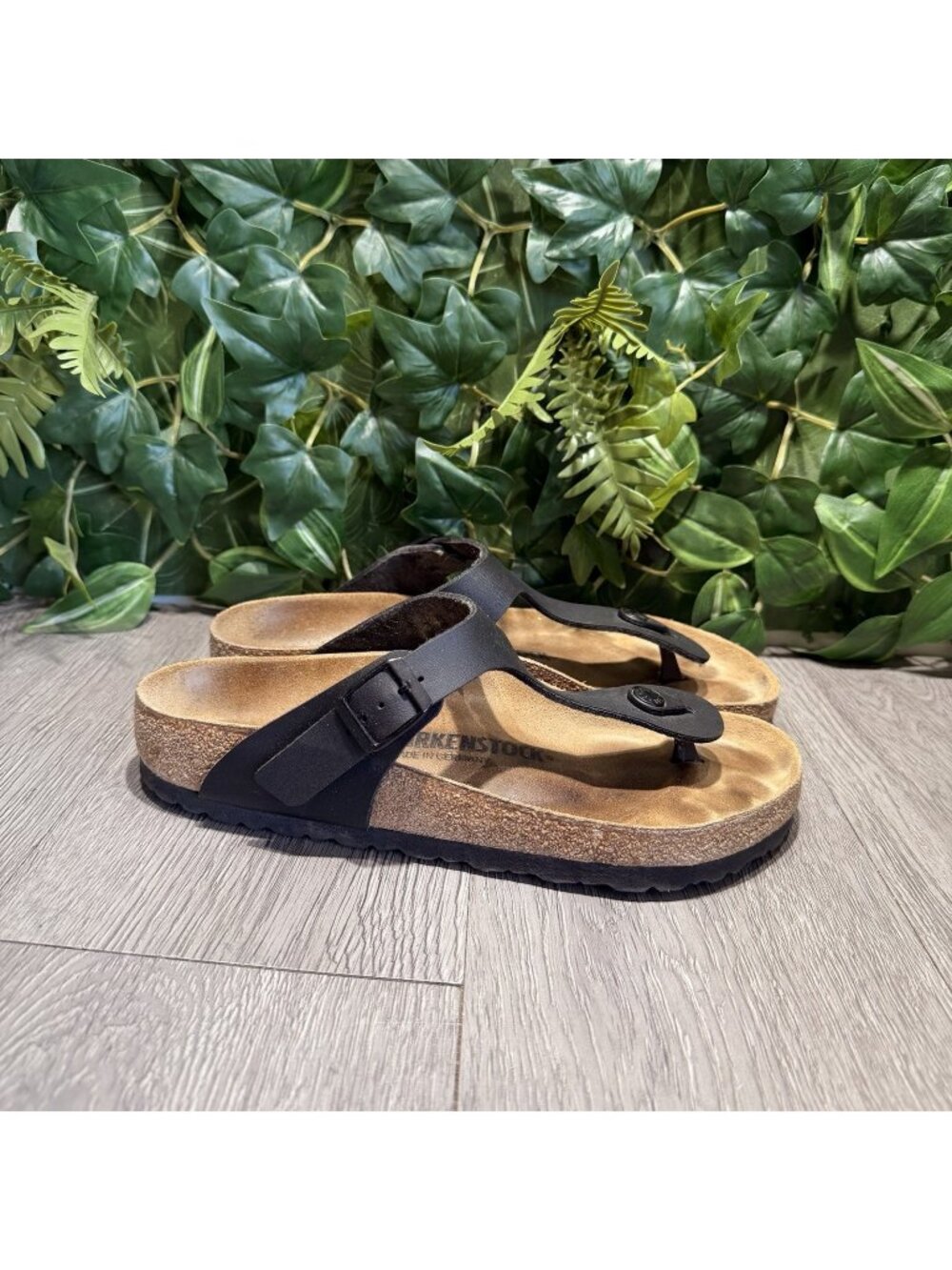 Birkenstock Birko-Flor Gizeh Matte Black Summer Women 39 L8